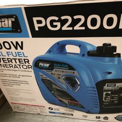 Generator Dual  Fuel Inverter Gas Or Propane  PG2200 BIS On Sale New In Box $459 
