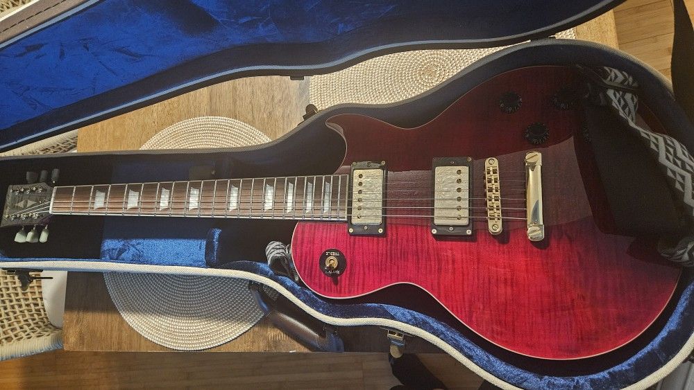 Harley Benton SC-550 II Deluxe (Red & Gold) Electric Guitar – Complete Bundle