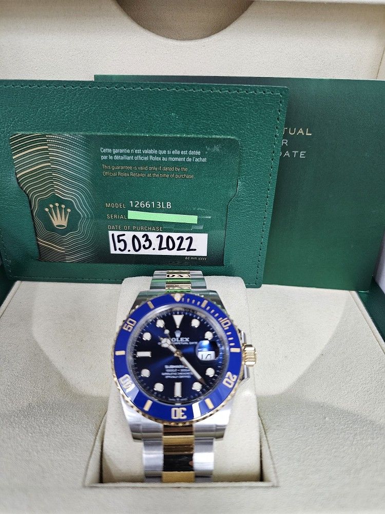 Rolex Submariner Date 42 TT Bluesy 126613LB.  2022