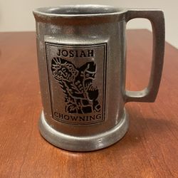 Vintage Josiah Chowning Pewter Bear Mug