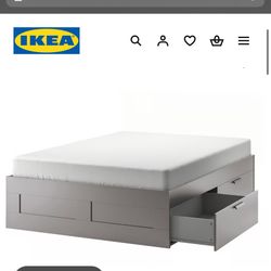 IKEA Brimnes Bed Frame With Cabinets