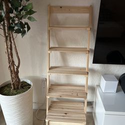 5-Tier Ladder Shelf / Wood . Librero De Madera Estilo Escalera 5 Pisos 
