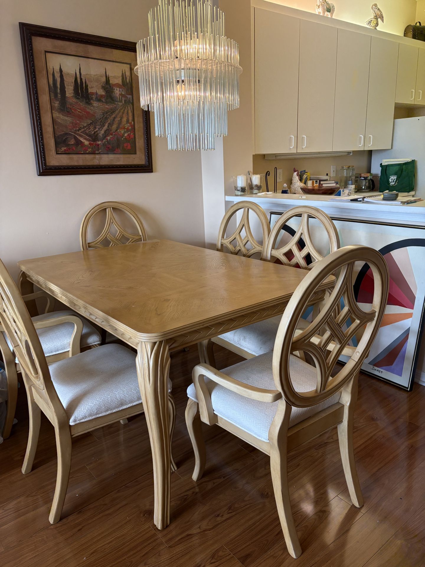 Dining Table With 6 Chairs Plus Leaf