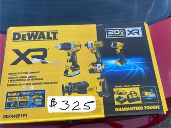 Brand new Dewalt 20v  XR 4 tool combo kit     DCK449E1P1    Brushless w/ batteries 🪫