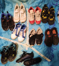 Boy's shoes size 13-2 Jordans, Nike, Adidas