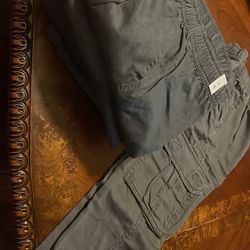 Boys grey steel cargo pants: sizes: 5 , 7 , 8 , 10 