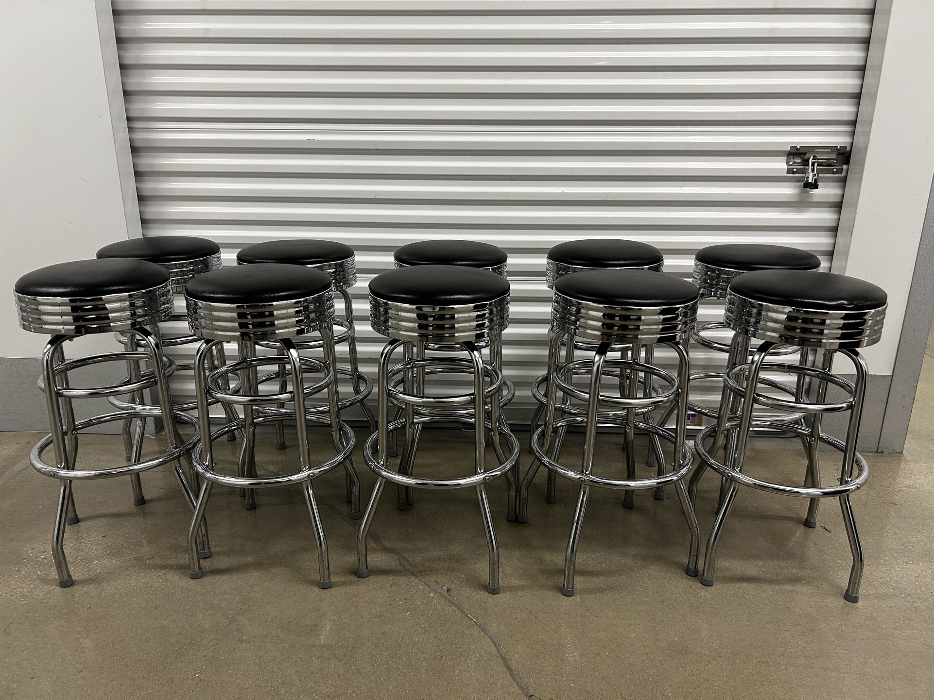Swivel Leather Barstools All 10 For $450
