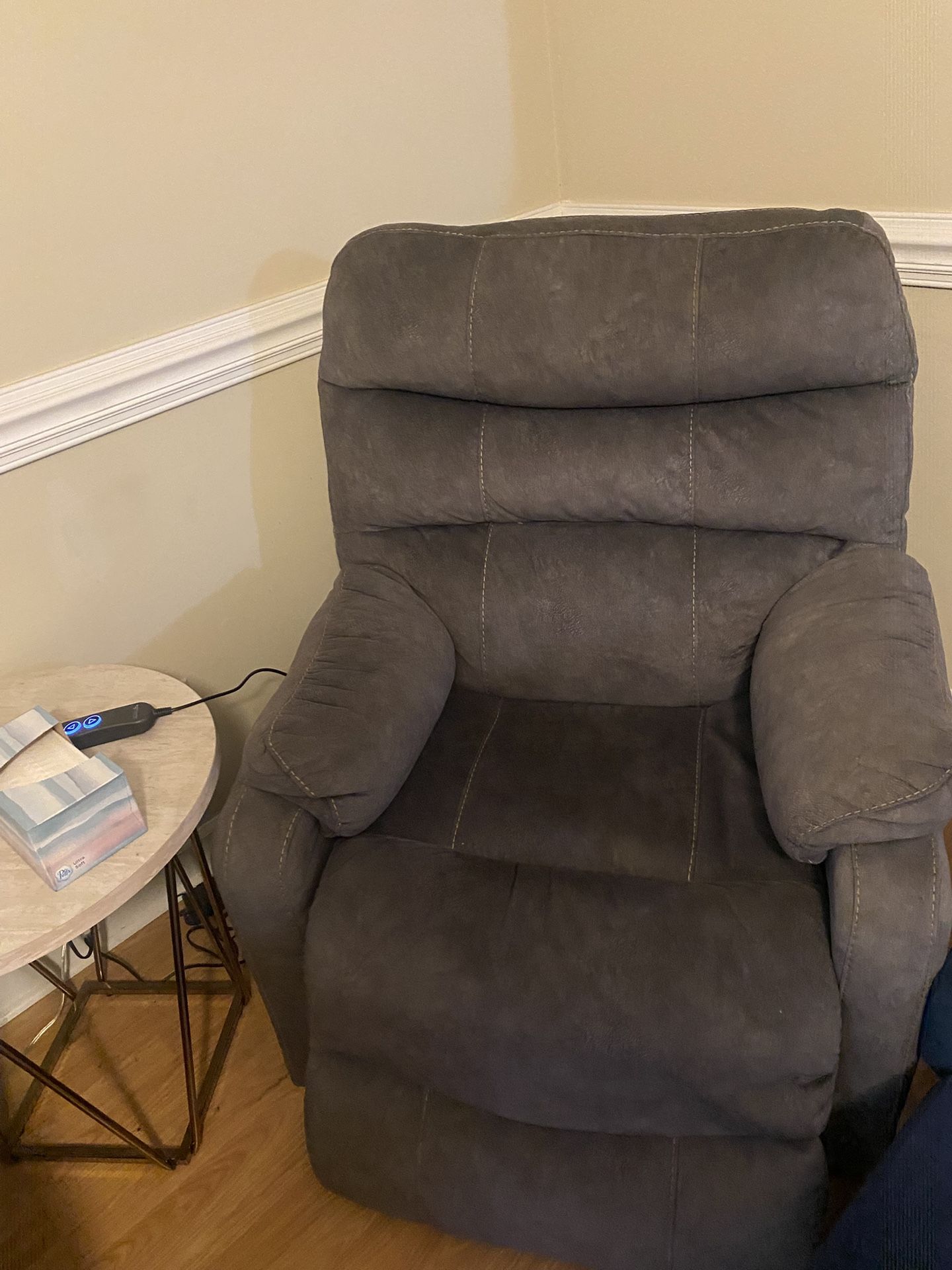 Gray recliner 