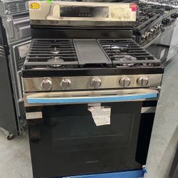 Samsung Gas Stove 5 Burners With Self Clean And Keep Warm