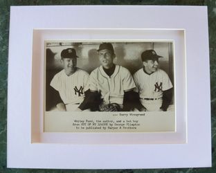 Very Rare Vintage Whitey Ford George Plimpton Out Of My League Bat Boy Out Of My League Photo