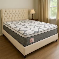 King Size Mattress 14 Inches Thick Pillow Top Also Available in Twin, Full, Queen. Same Day Delivery 🚚 New From Factory With its Plastic