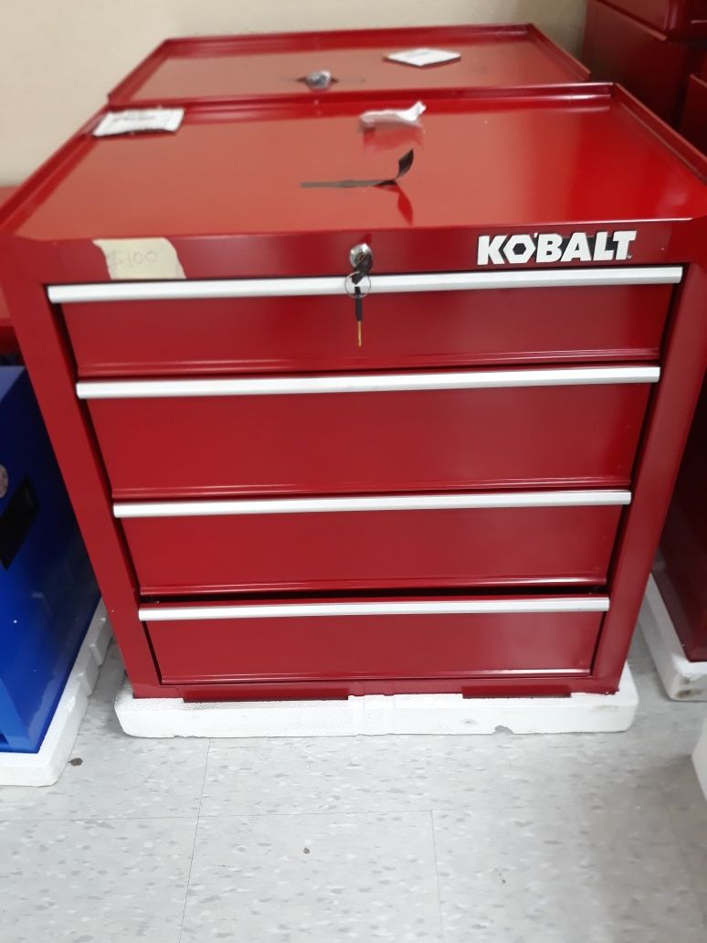 Kobalt 1000 Series 26.5-in W x 32.5-in H 4-Drawer Steel Rolling Tool Cabinet (Red)