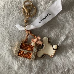 Tiny Designer Purse With Charms Key Chain