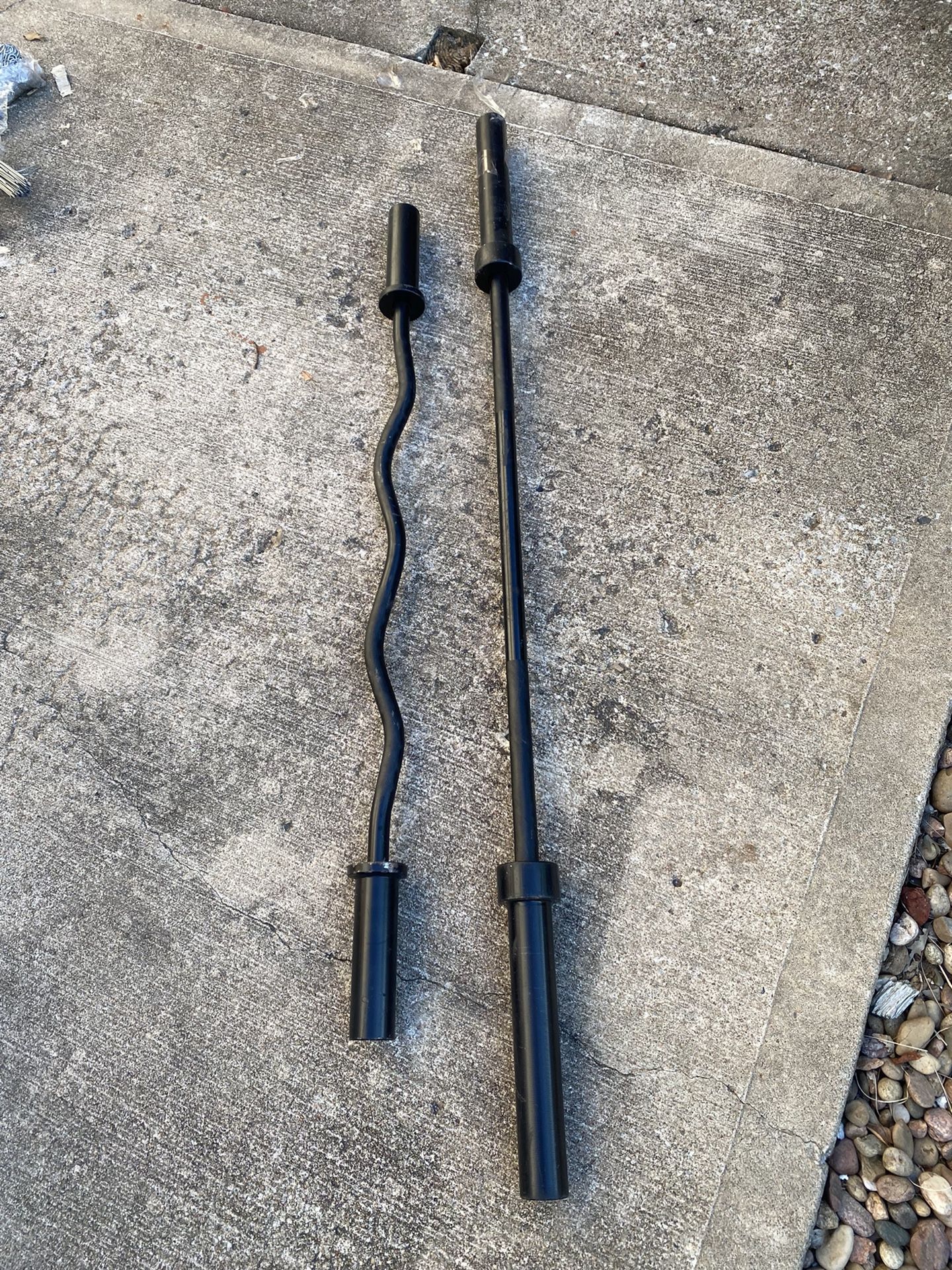 Olympic Bar Set: 5ft Bar & Curl Bar