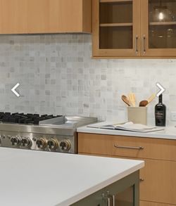 Elysium Mosaic Tile - Clipped Square Wooden White Honed