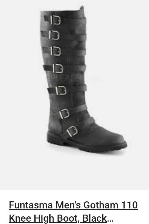 Gotham 110 Knee High Buckled Boot BLK NEW