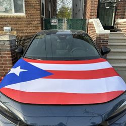 Puerto Rico Flag Hood Cover Fits All Cars