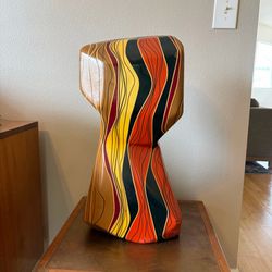 Crazy Psychedelic 1970s MCM Torso Paper Mache Statue