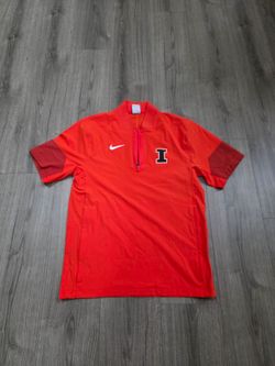 Nike Illinois Coaches 1/4 Zip Up Shirt Mens Small
