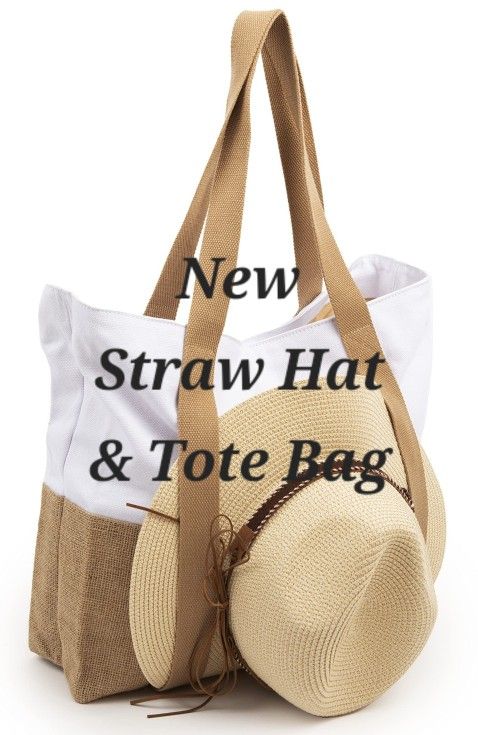 NEW Straw Hat & Tote Bag
