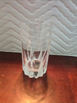 Brand NEW 12 Mikasa Flame D'Amore Crystal Cut & Frosted Highball Drinking Glasses
