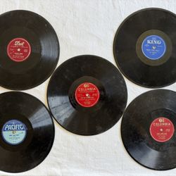 Shellac 10” 78RPM Records Lot Of 5