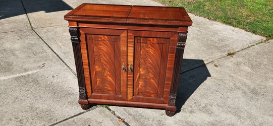 Baker Furniture Flame Mahogany Flip Top Server
