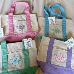 Trader Joe’s pastel tote bags