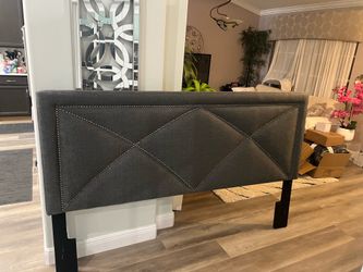King size headboard. Gray