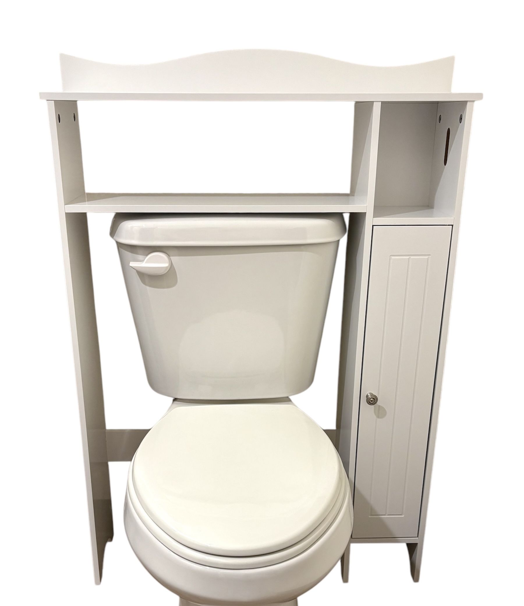 Low White Over The Toilet Cabinet Storage