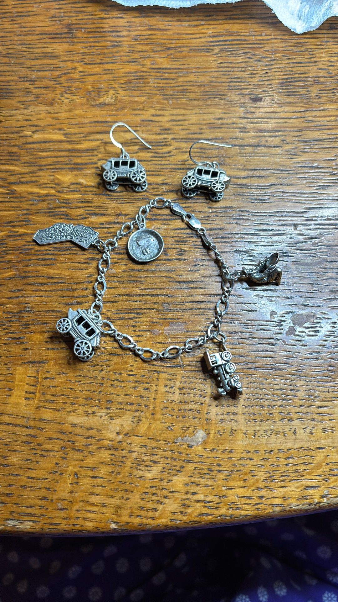 Vintage Sterling Silver Charm Bracelet