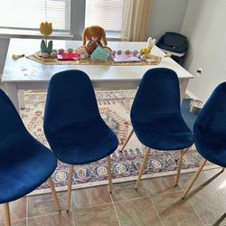Navy Velvet Dining Chairs