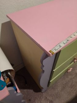 Painted Wood Dresser with Drawers