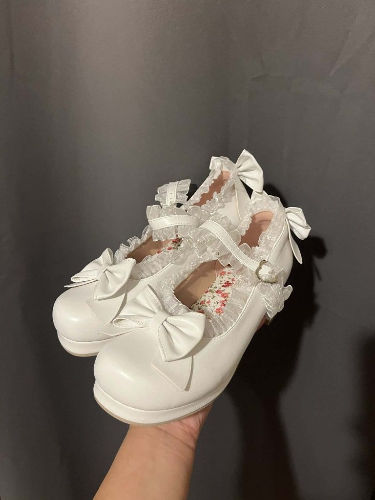 Mary Jane White-Heels-womens SIZE 7-NEW