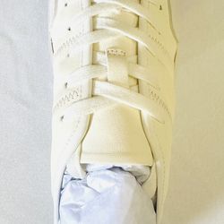 🔥Brand new🔥 women’s slip on sneakers ,white leather low top lace up casual shoes,Beige,size:36,6.5