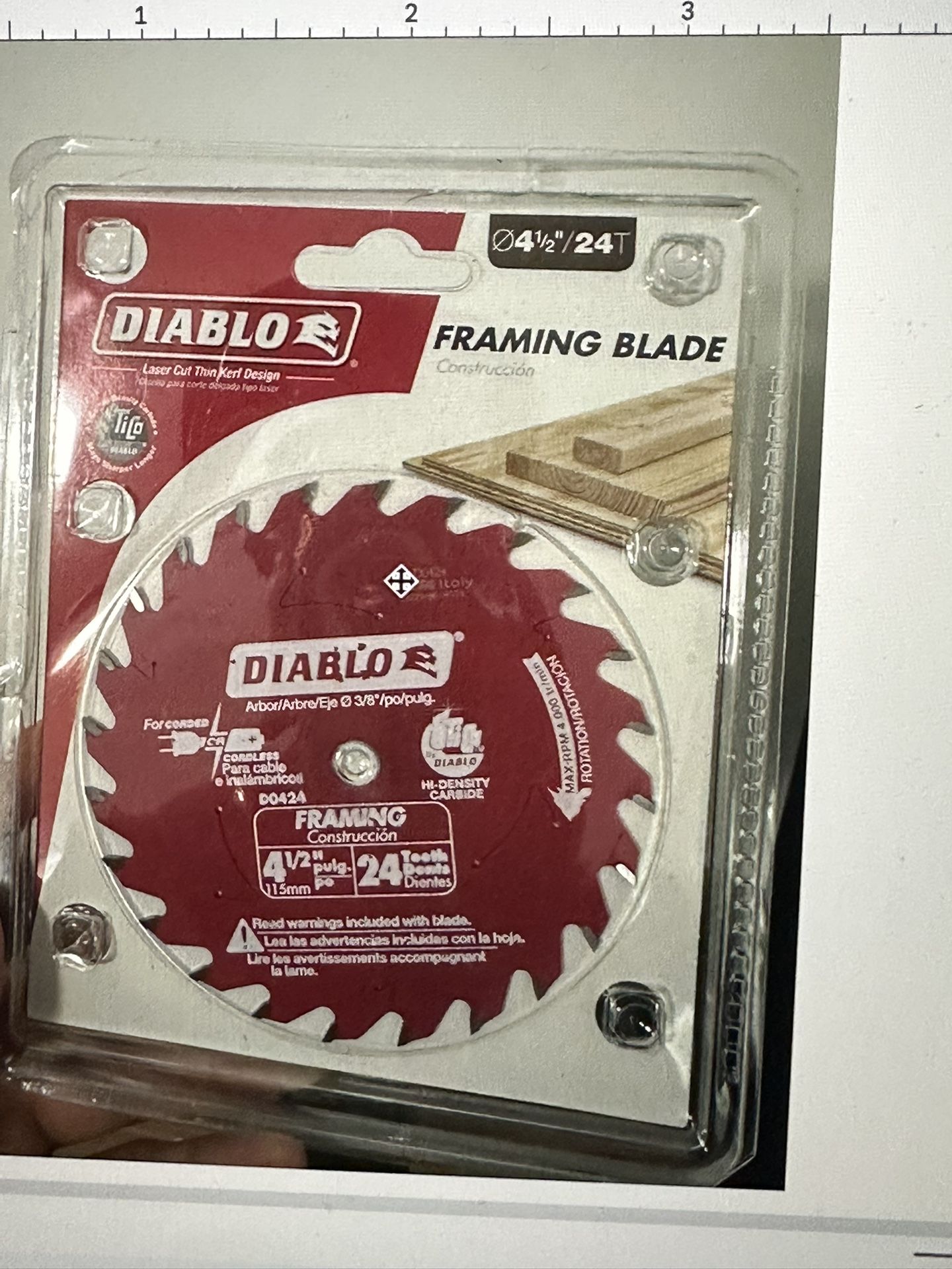 4-1/2in. x 24-Tooth Framing Trim Circular Saw Blade for Wood