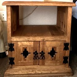 2 Rustic Mexican Pine End Tables