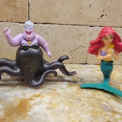 Vintage Disney Toy Figures Ariel And Ursula 