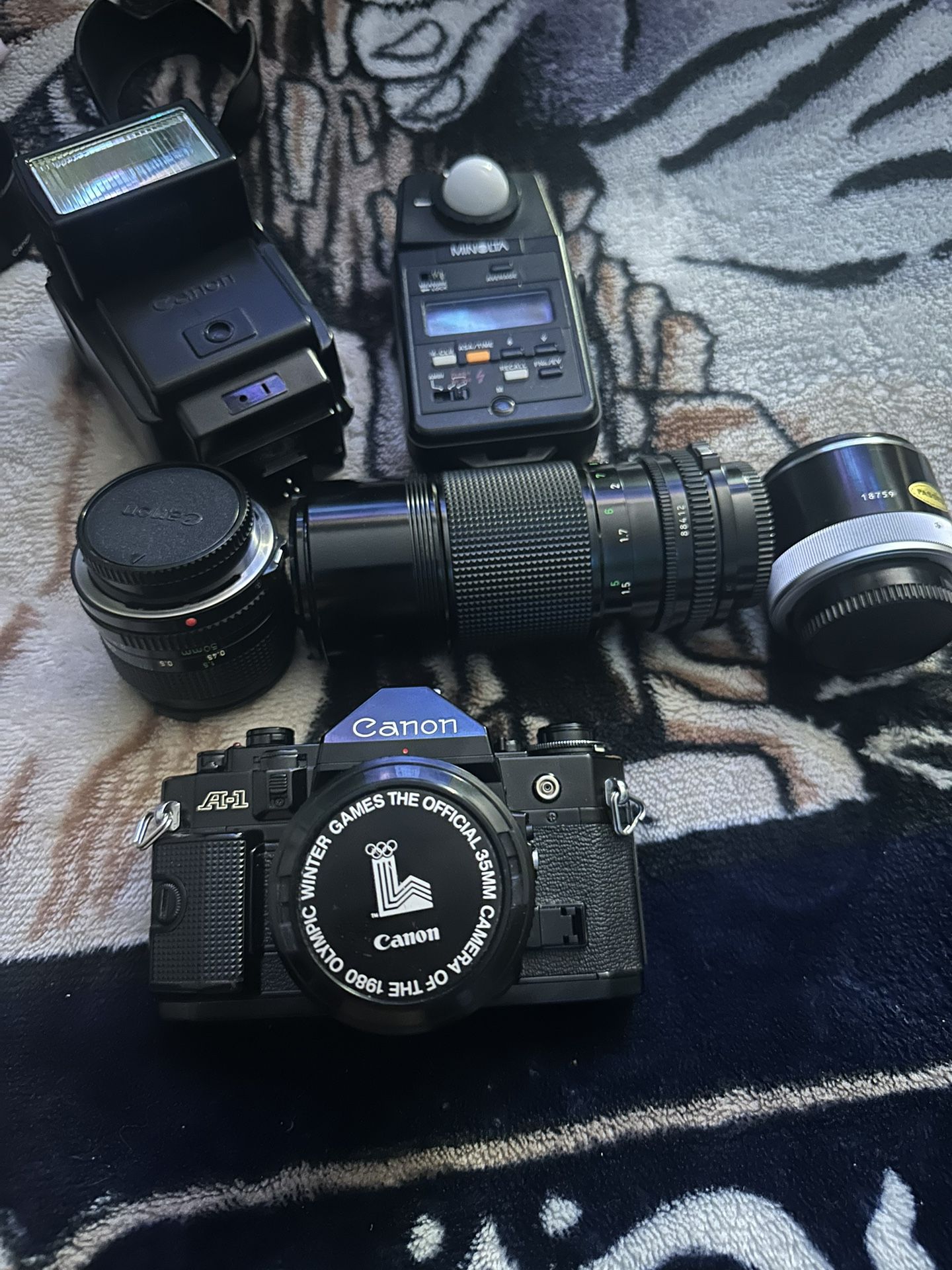 Canon A1 Film Camera Kit W/ lenses