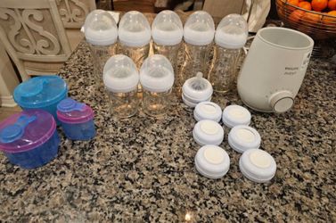 Avent BOTTLES and BOTTLE WARMER