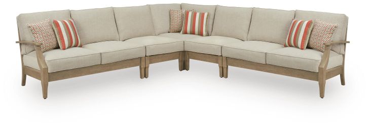 Clare View Beige 5-Piece Outdoor Sectional (Online Special Price)