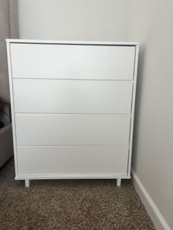 White 4-Drawer Dresser – $70 OBO