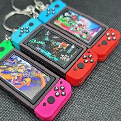 3× Collectable Nintendo Switch Keychains - Splatoon