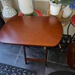 2 LARGE THICK TV TABLES $10 EACH firm