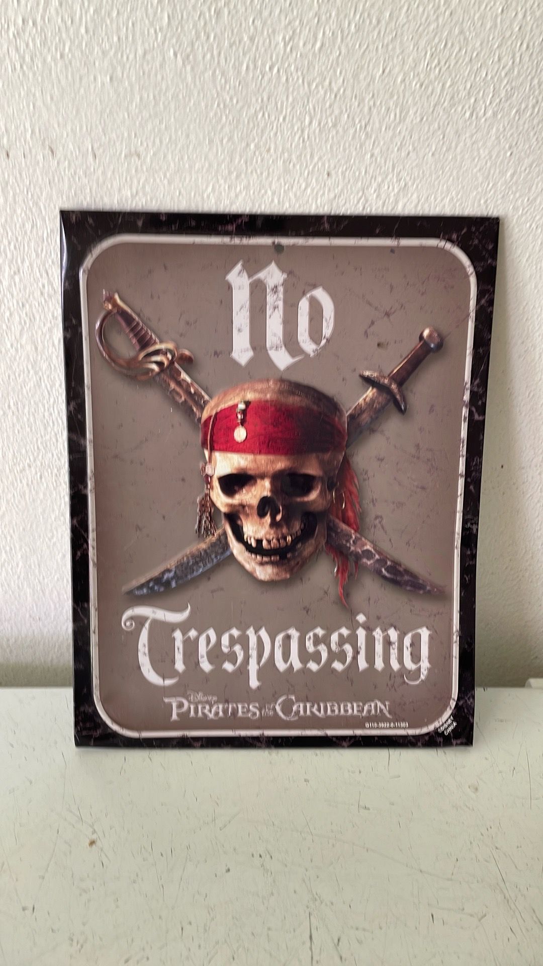 Pirates of the Caribbean no trespassing sign