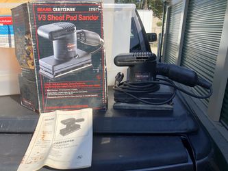 Sears Craftsman 1/3 sheet pad sander, #11611, box and manual