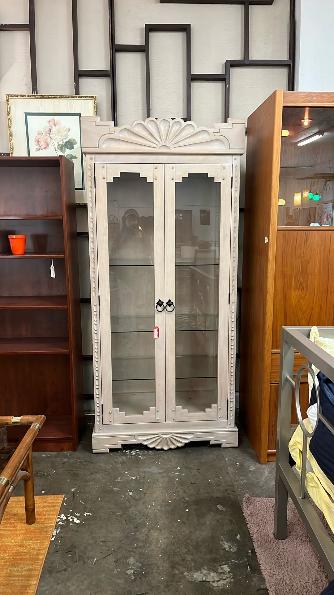 Vintage Wood And Glass Display Case