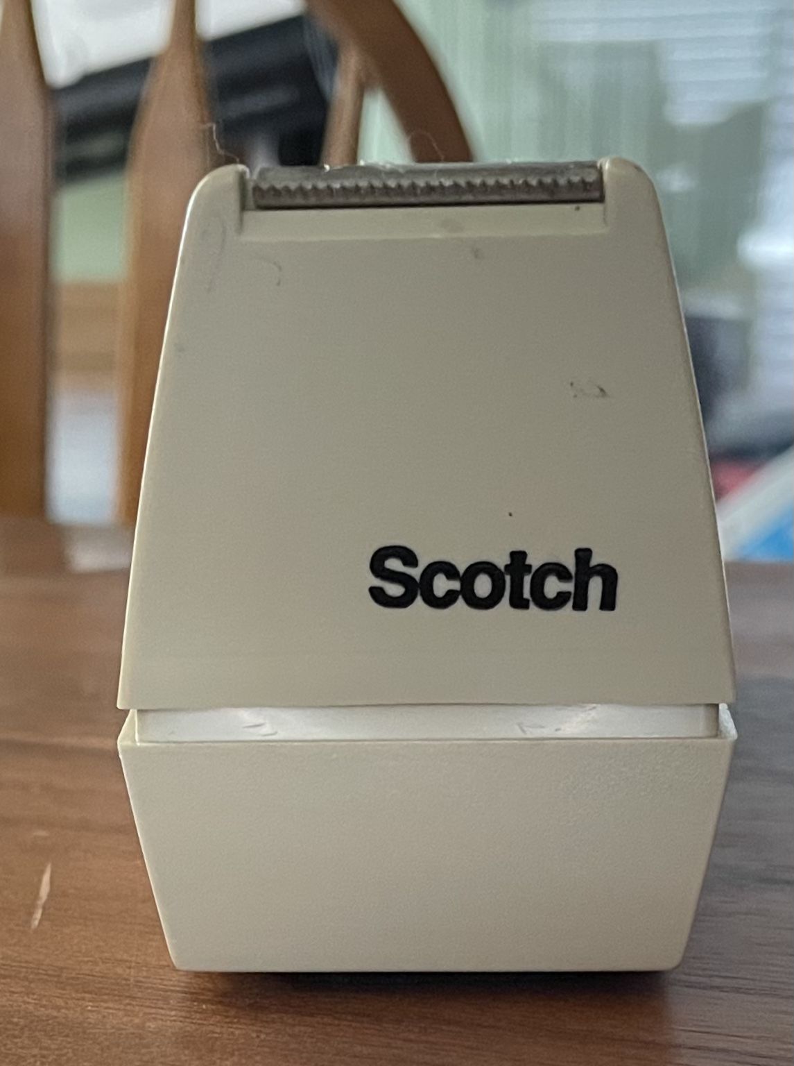 **VINTAGE — SCOTCH BRAND** -Desktop Tape Dispenser - White - Weighty Dispenser