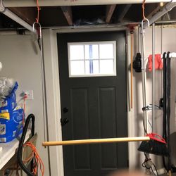 Suspended hanging rod