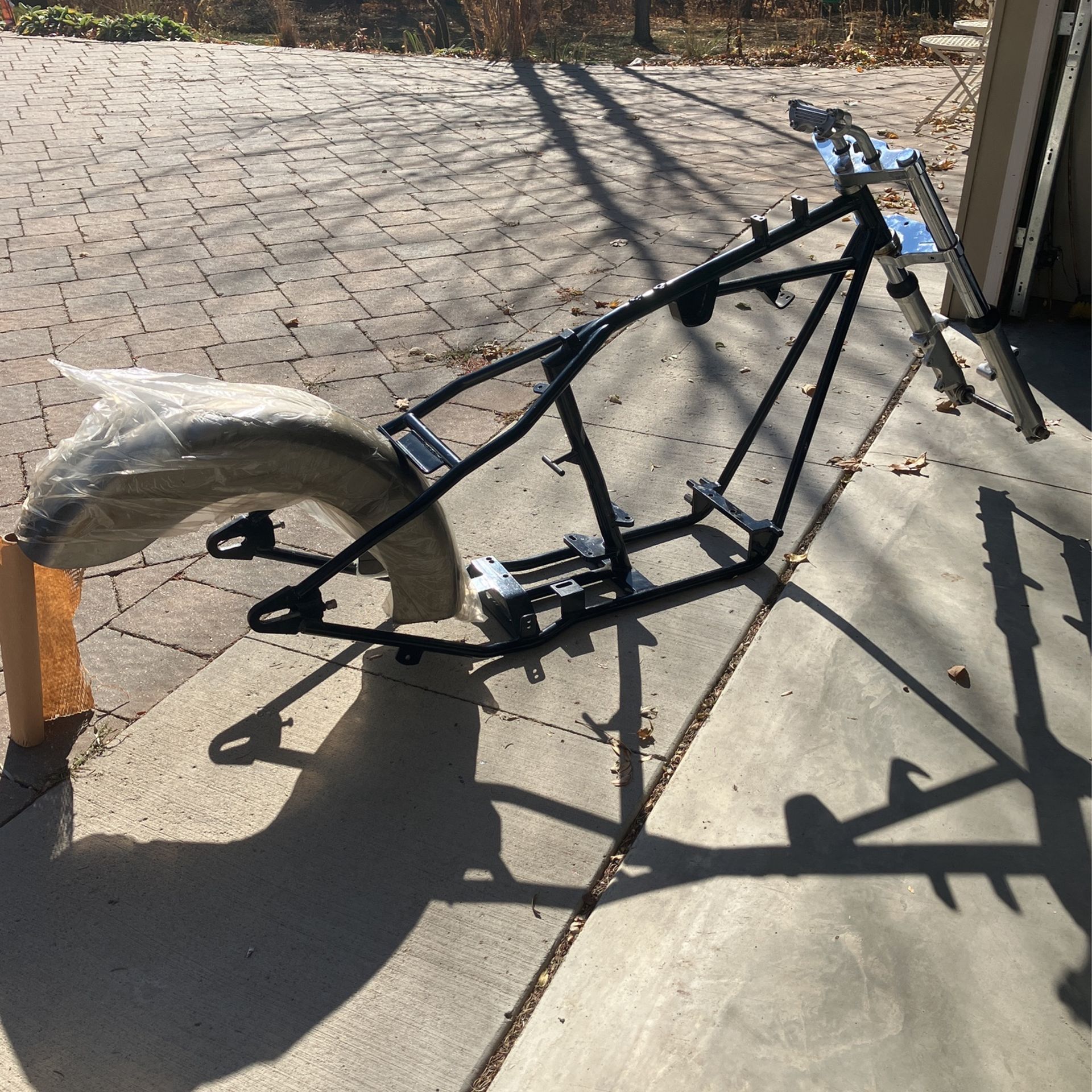 harley davidson chopper frame with front end